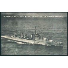 BARCOS MARINA NACIONAL CRUCERO LA ARGENTINA ANTIGUA TARJETA POSTAL